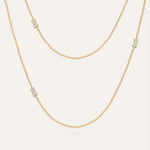 14KT Gold Plated necklace with Cubic Zirconia