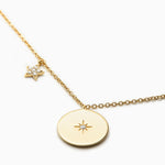 14KT Gold Plated necklace with Cubic Zirconia