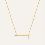 14KT Gold Plated necklace with Cubic Zirconia