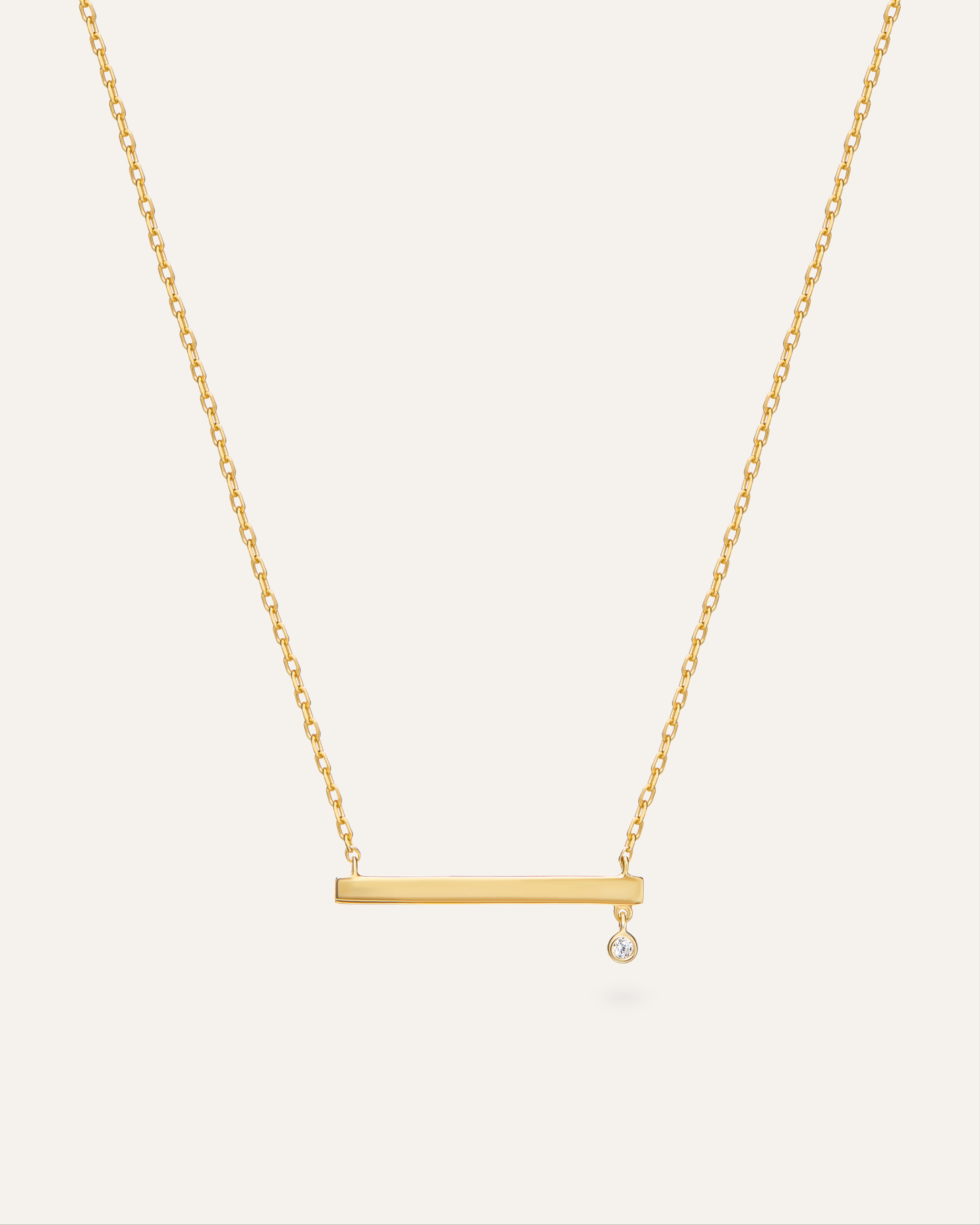 14KT Gold Plated necklace with Cubic Zirconia