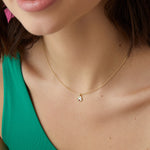 14KT Gold Plated necklace with Cubic Zirconia