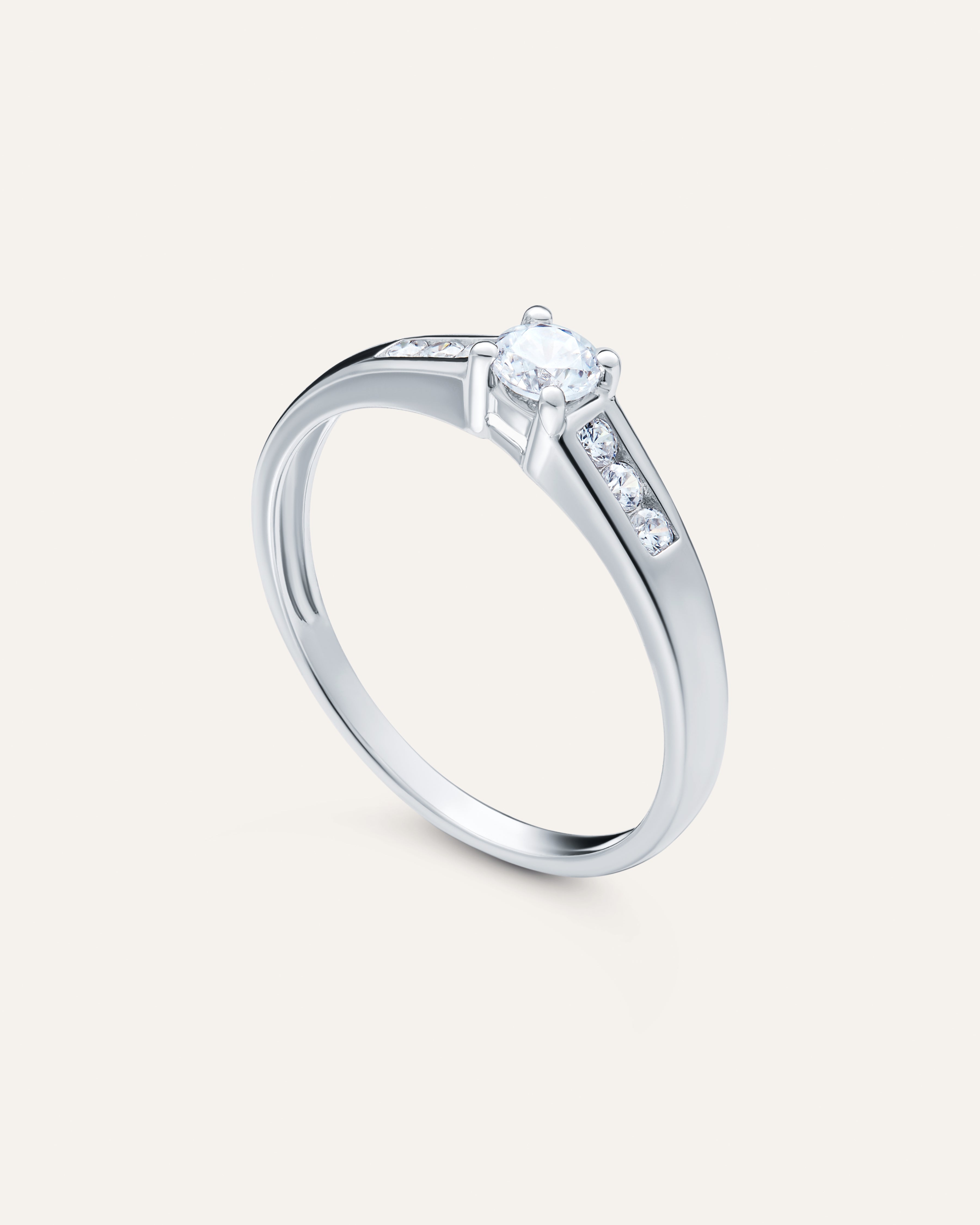 Silver ring with Cubic Zirconia