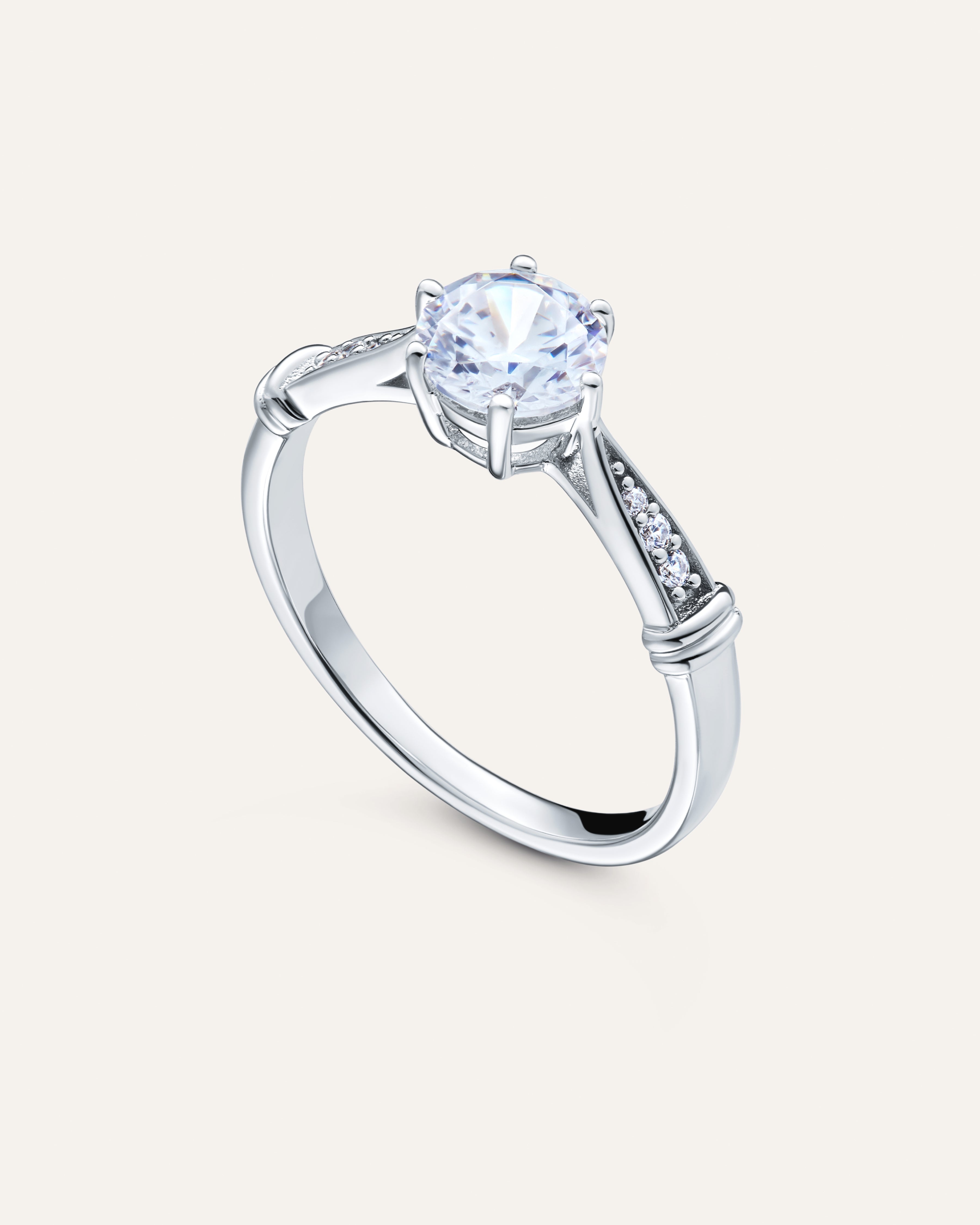 Silver ring with Cubic Zirconia