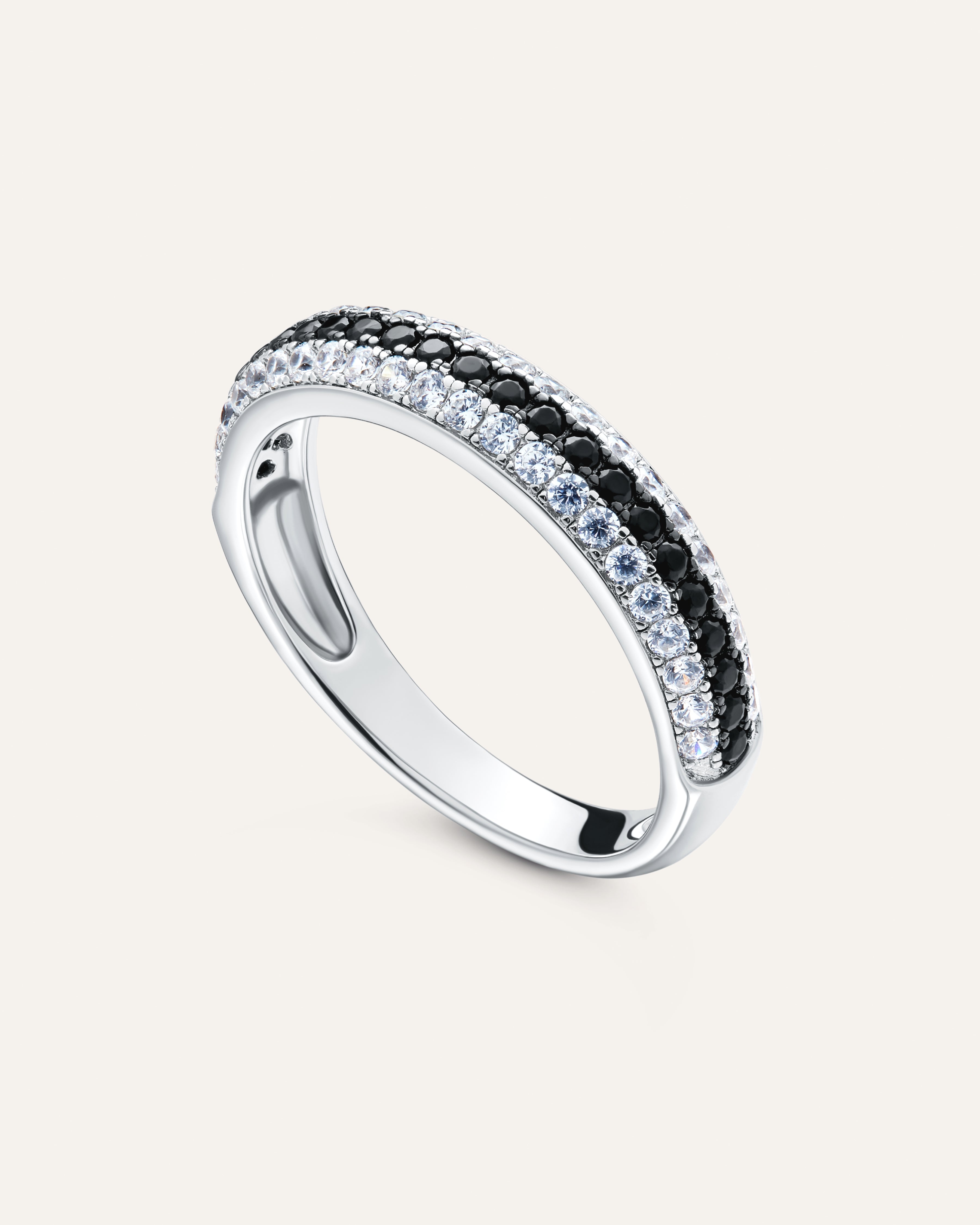 Silver ring with Spinel ,Cubic Zirconia