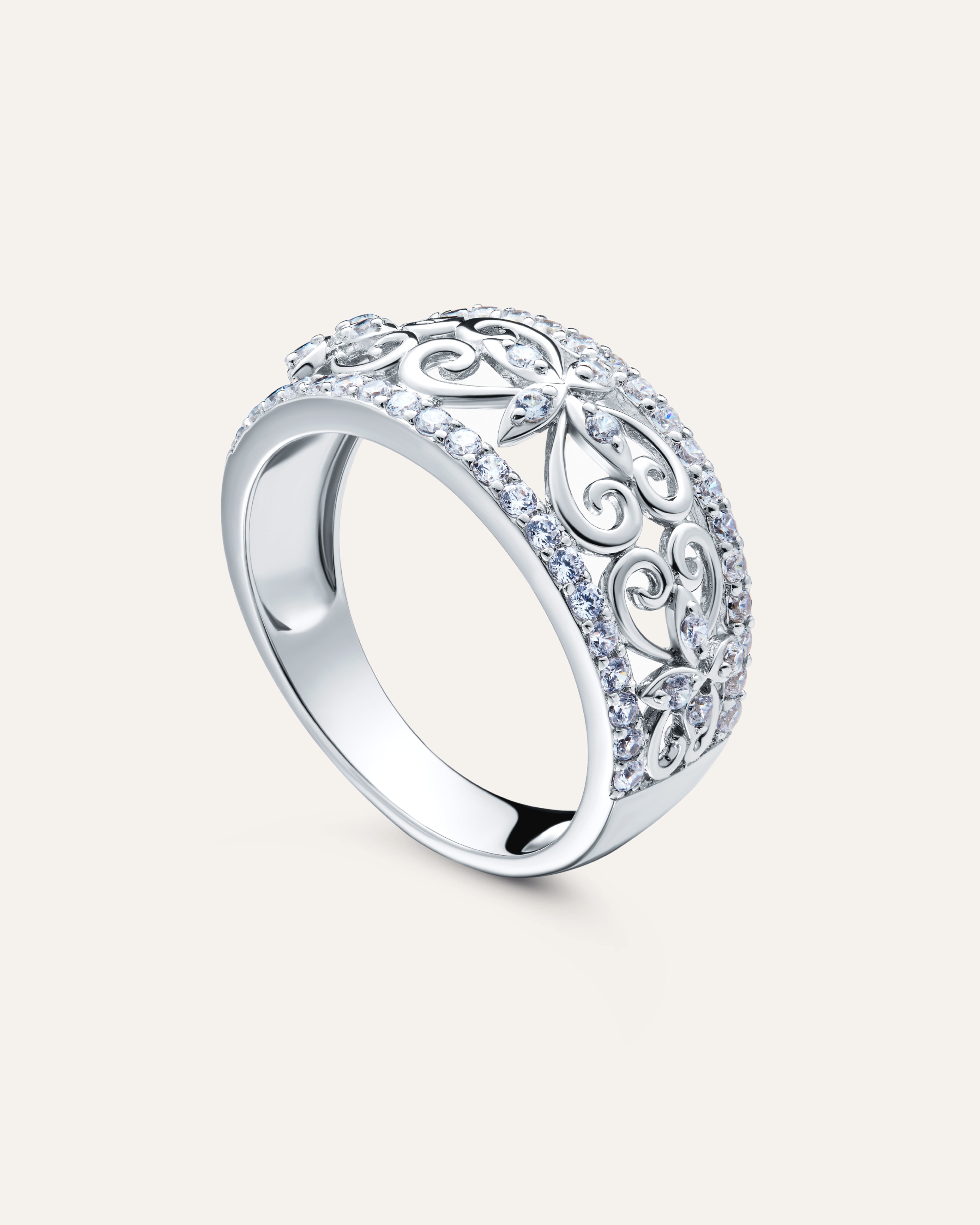 Silver ring with Cubic Zirconia