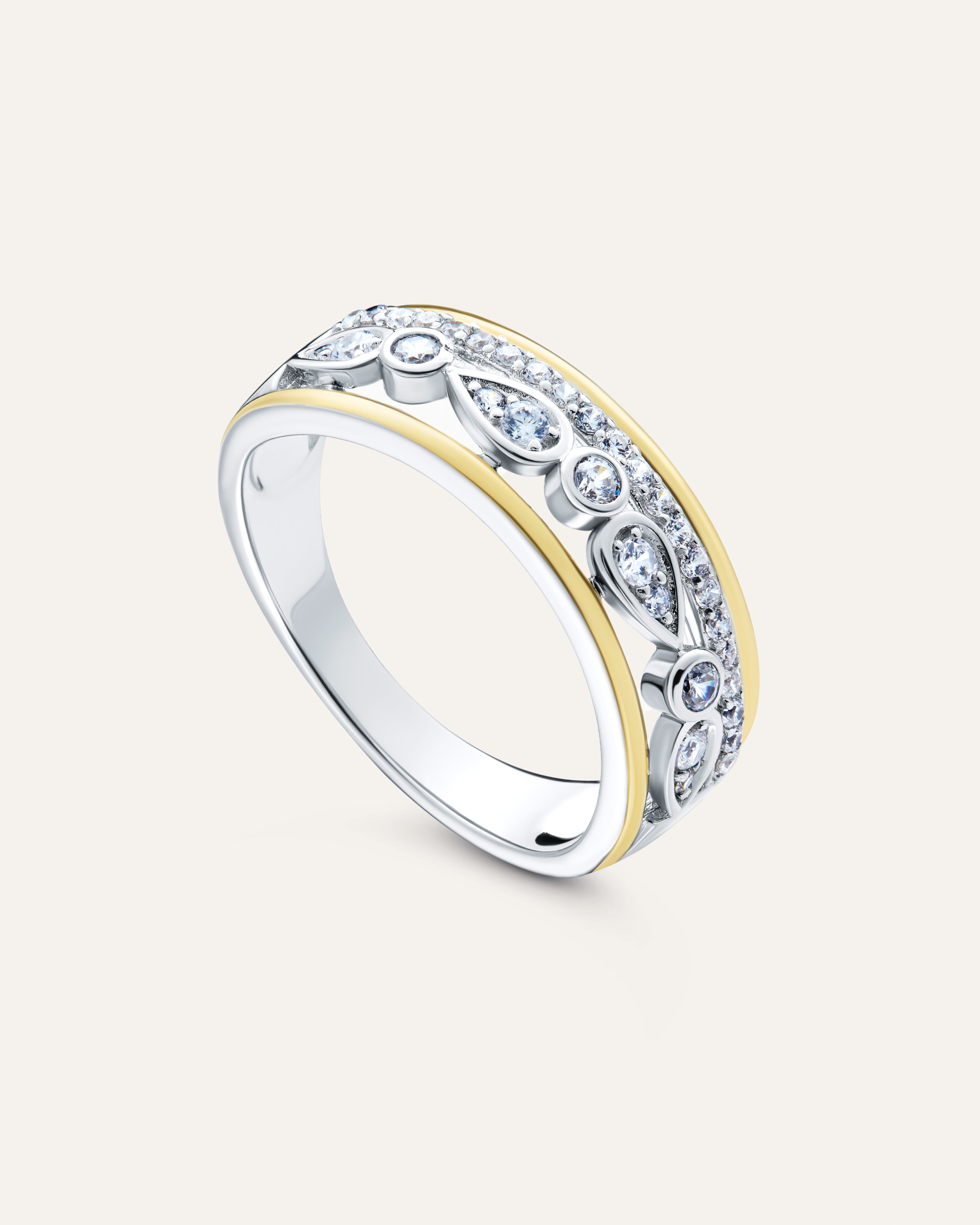 Silver ring with Cubic Zirconia