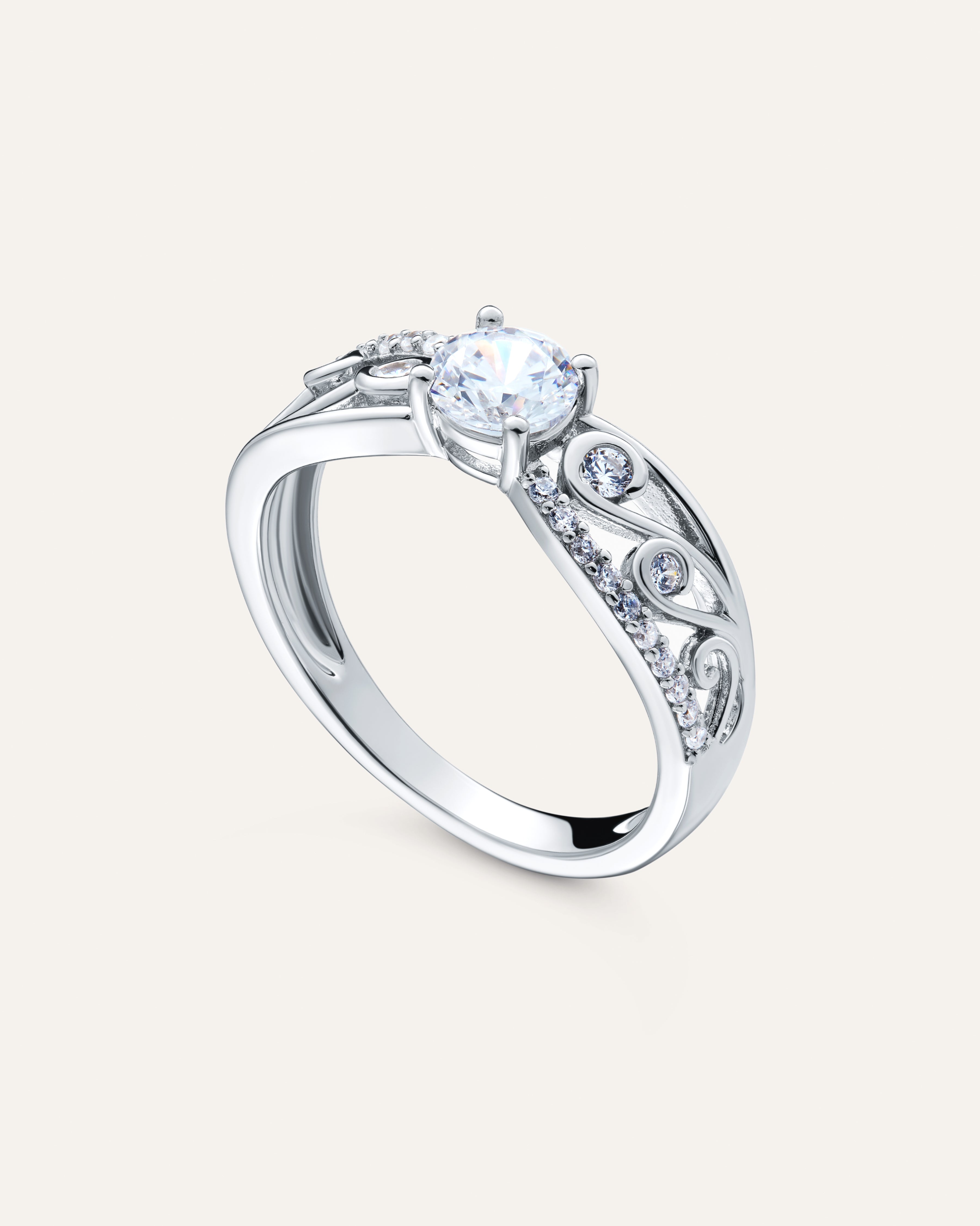 Silver ring with Cubic Zirconia