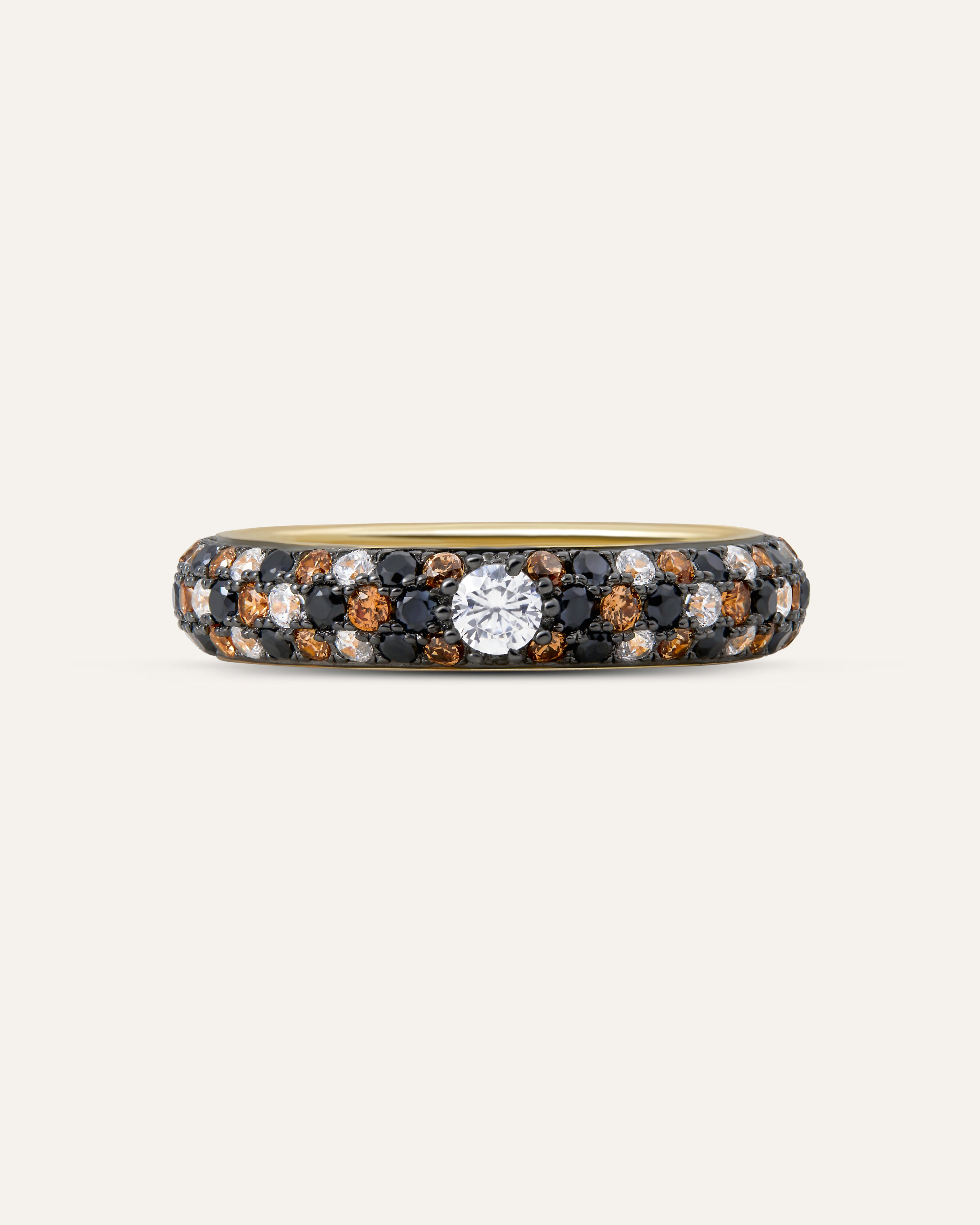 14KT Gold Plated Ring with Spinel ,Cubic Zirconia