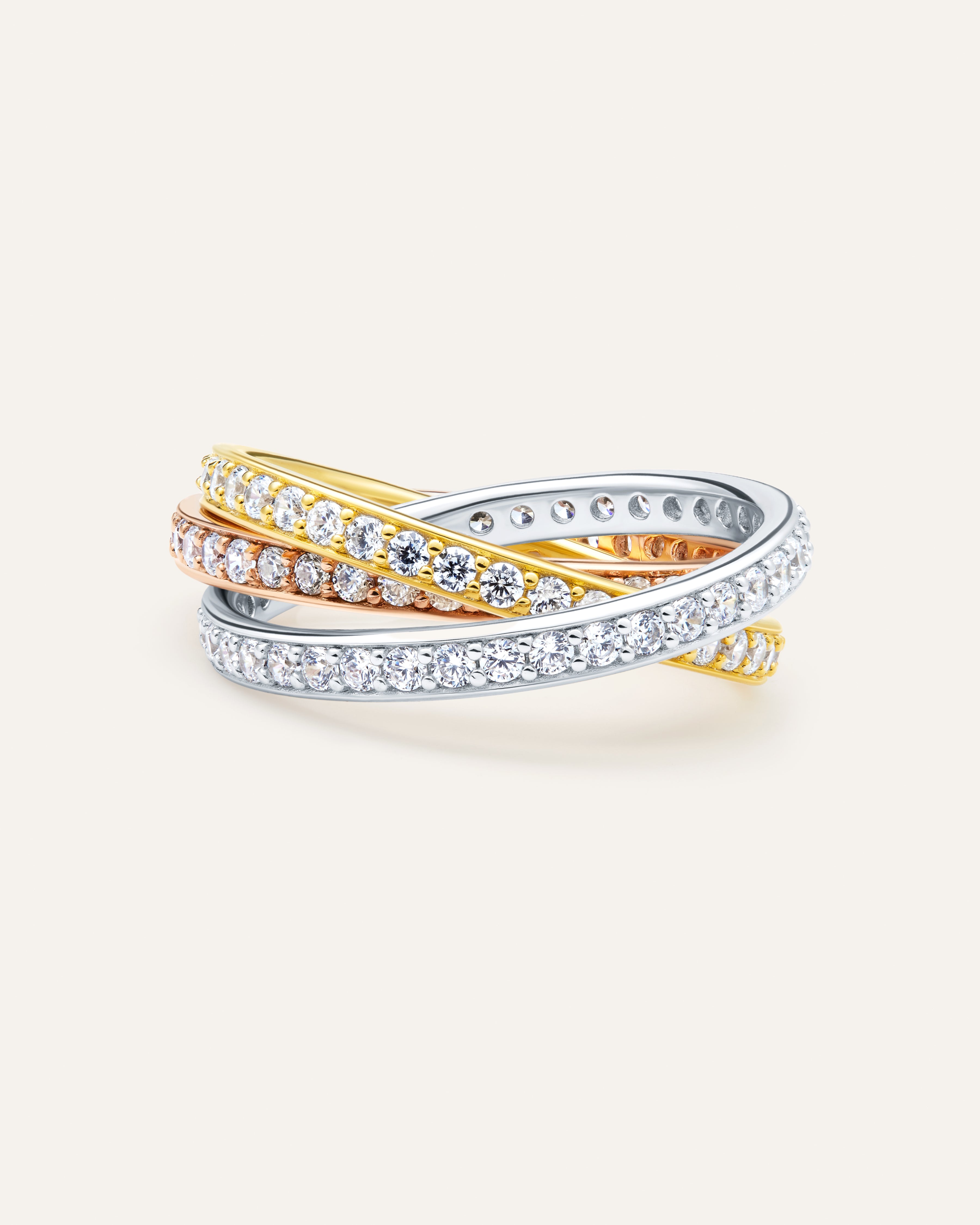 14KT Gold Plated Ring with Cubic Zirconia