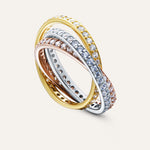 14KT Gold Plated Ring with Cubic Zirconia