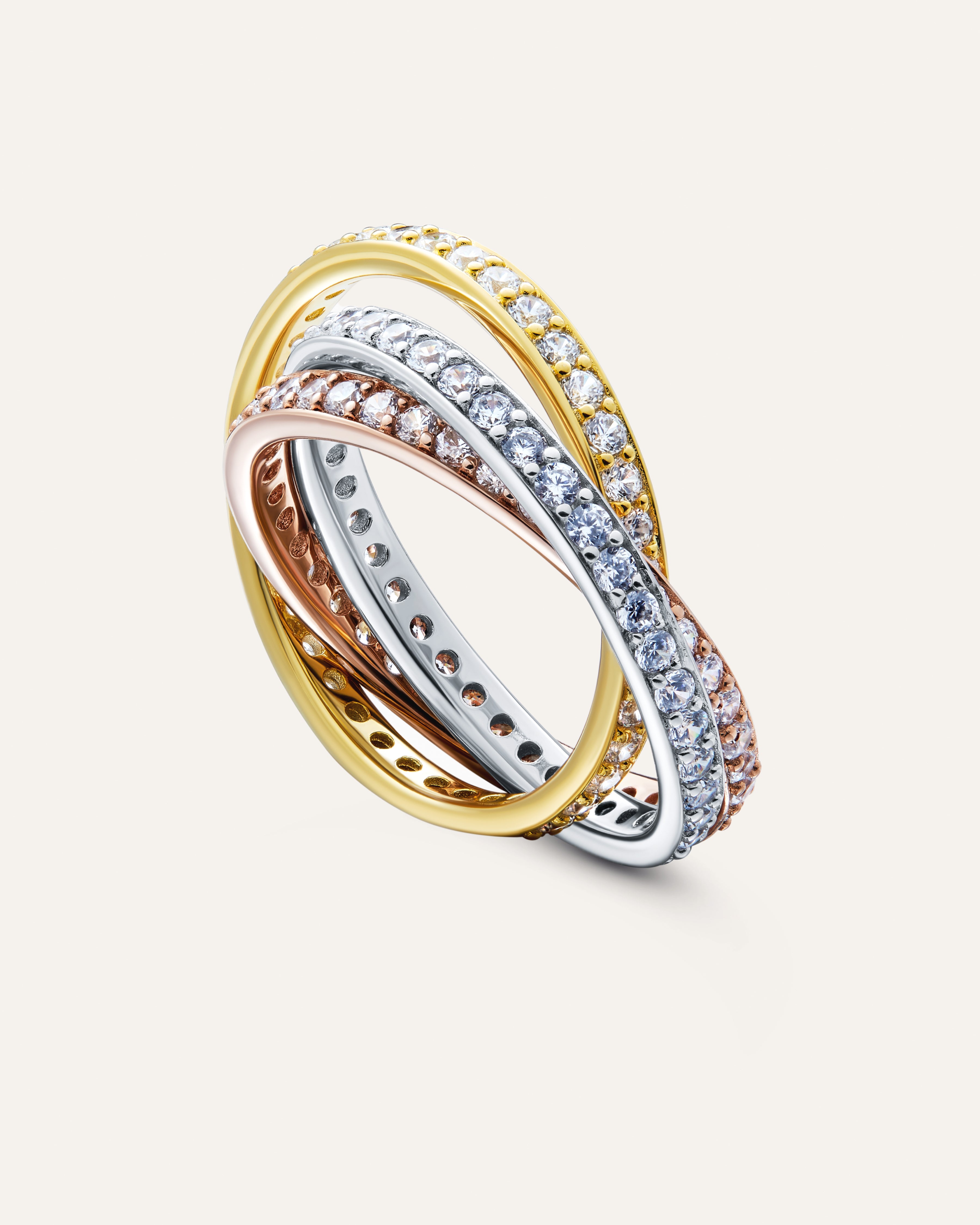 14KT Gold Plated Ring with Cubic Zirconia