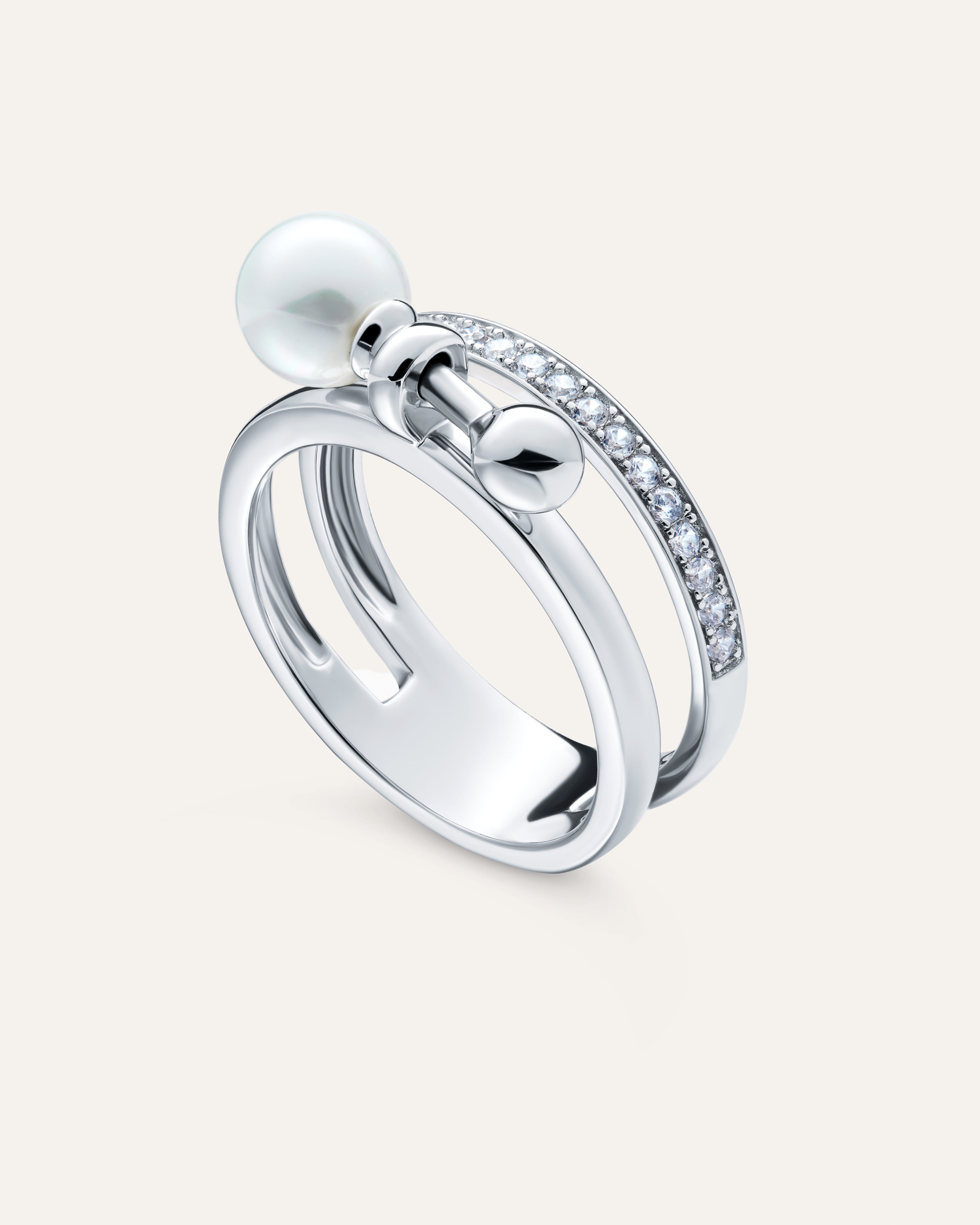 Silver ring with Cubic Zirconia