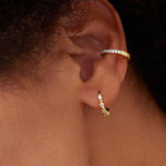 14KT Gold Plated earring with Cubic Zirconia