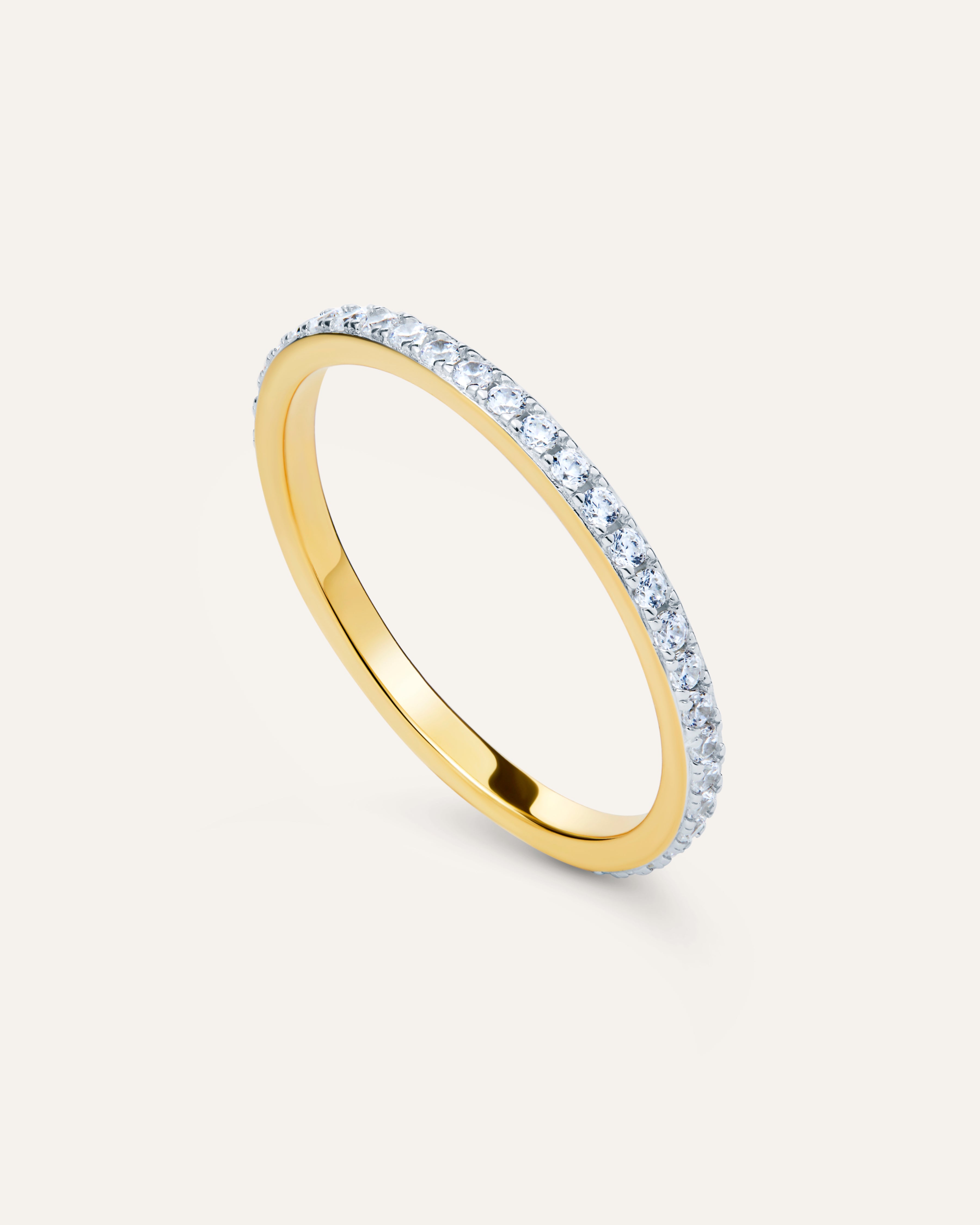 14KT Gold Plated Ring with Cubic Zirconia