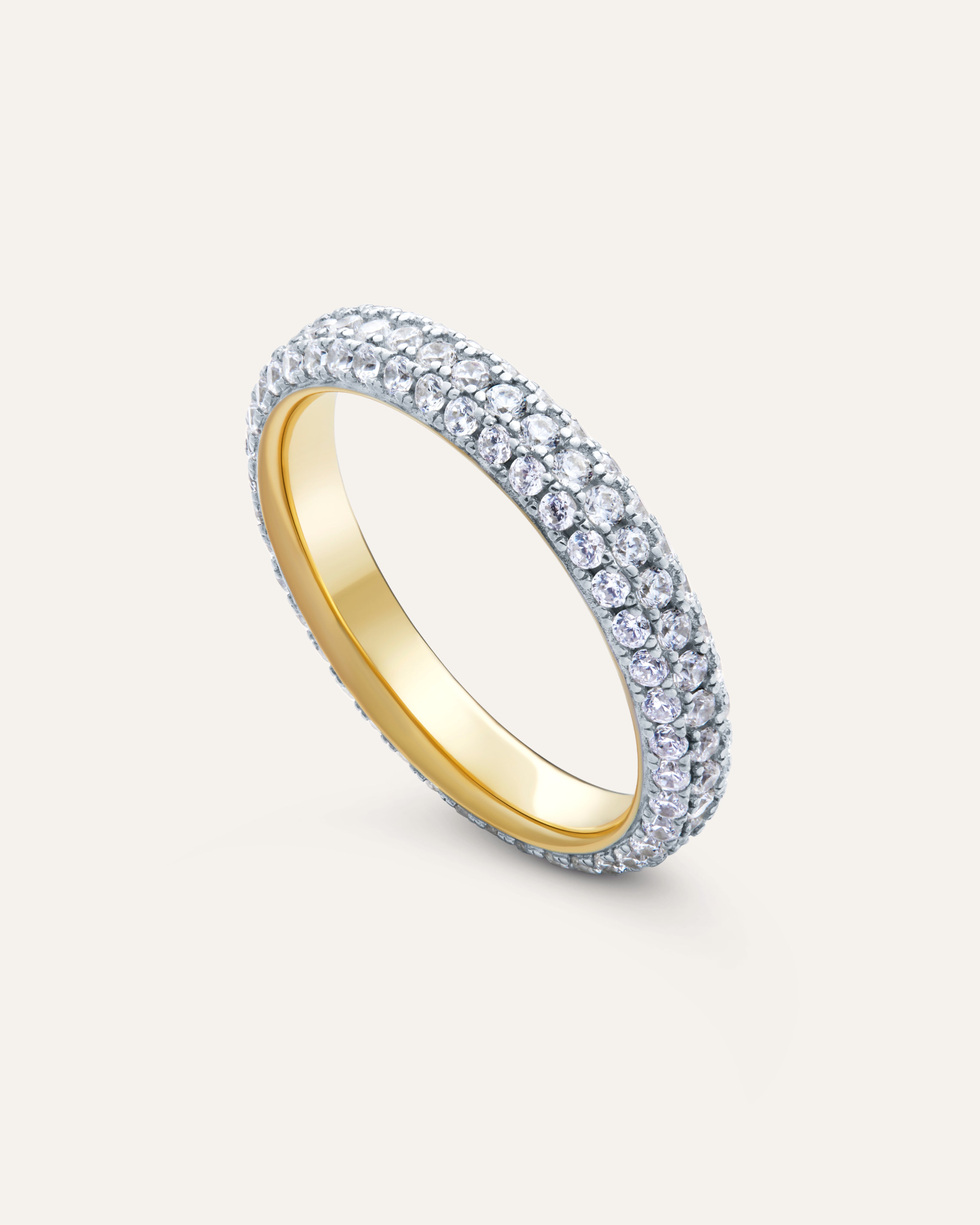 14KT Gold Plated Ring with Cubic Zirconia