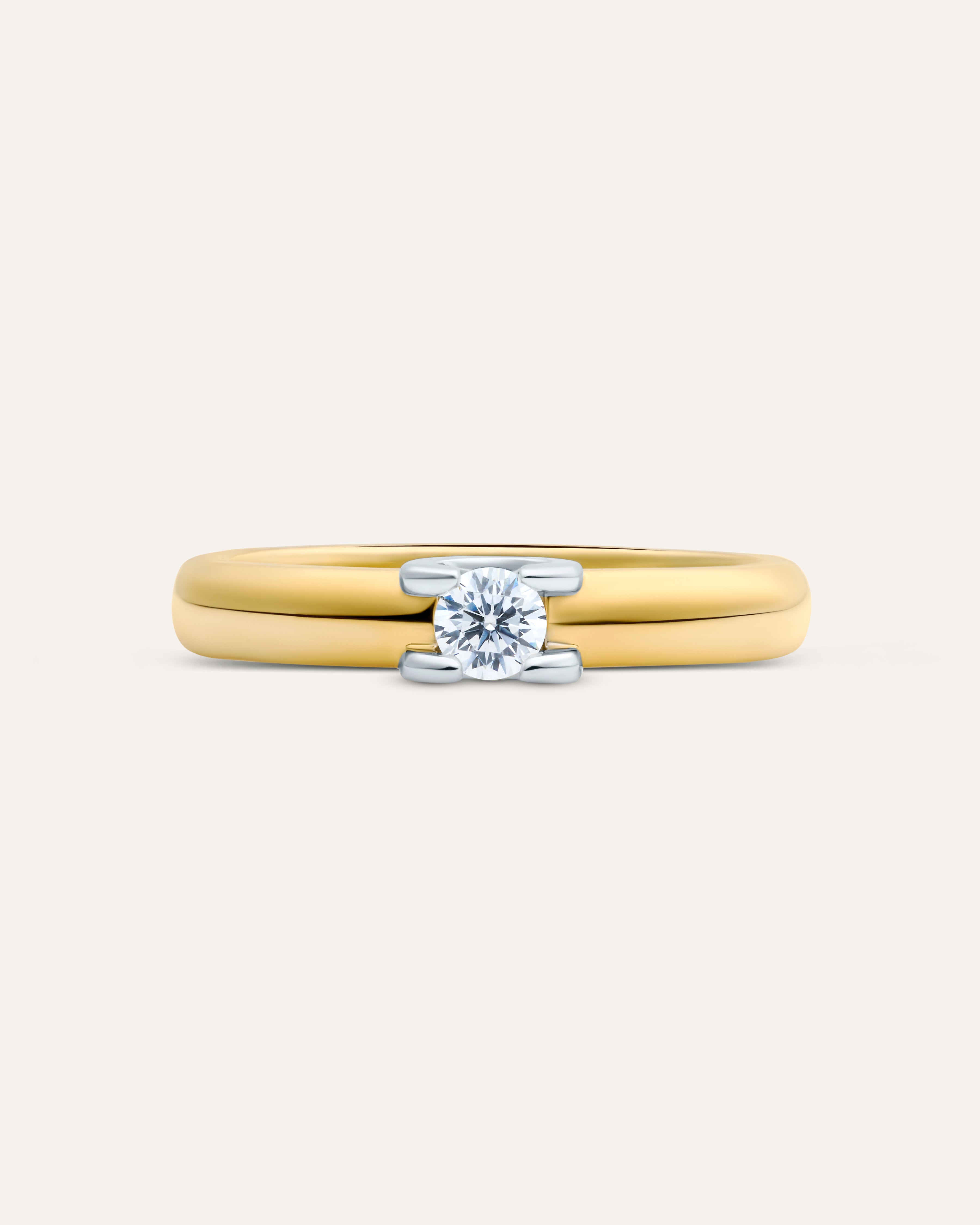 14KT Gold Plated Ring with Cubic Zirconia