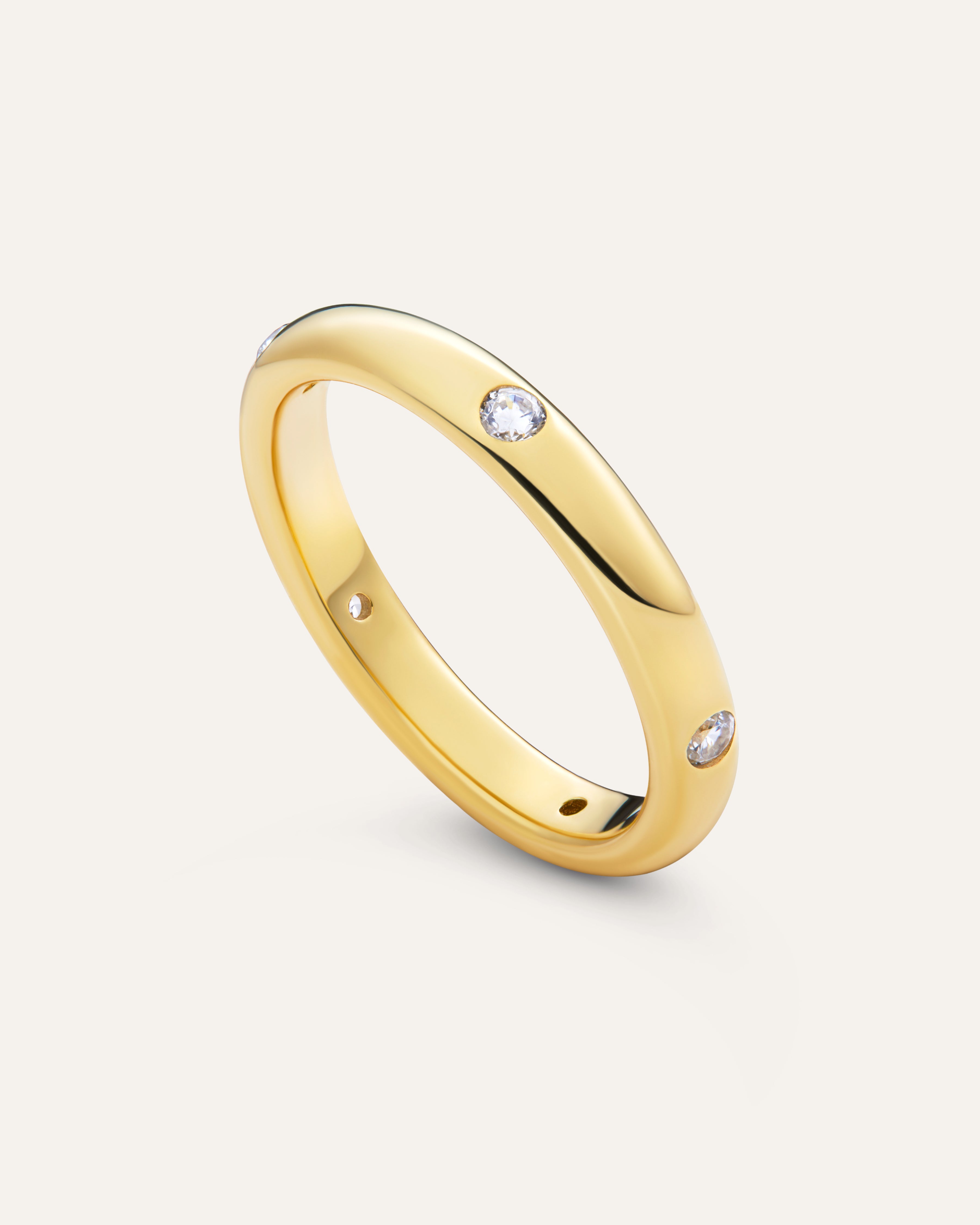 14KT Gold Plated Ring with Cubic Zirconia