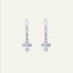 Silver earring with Cubic Zirconia