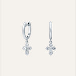 Silver earring with Cubic Zirconia