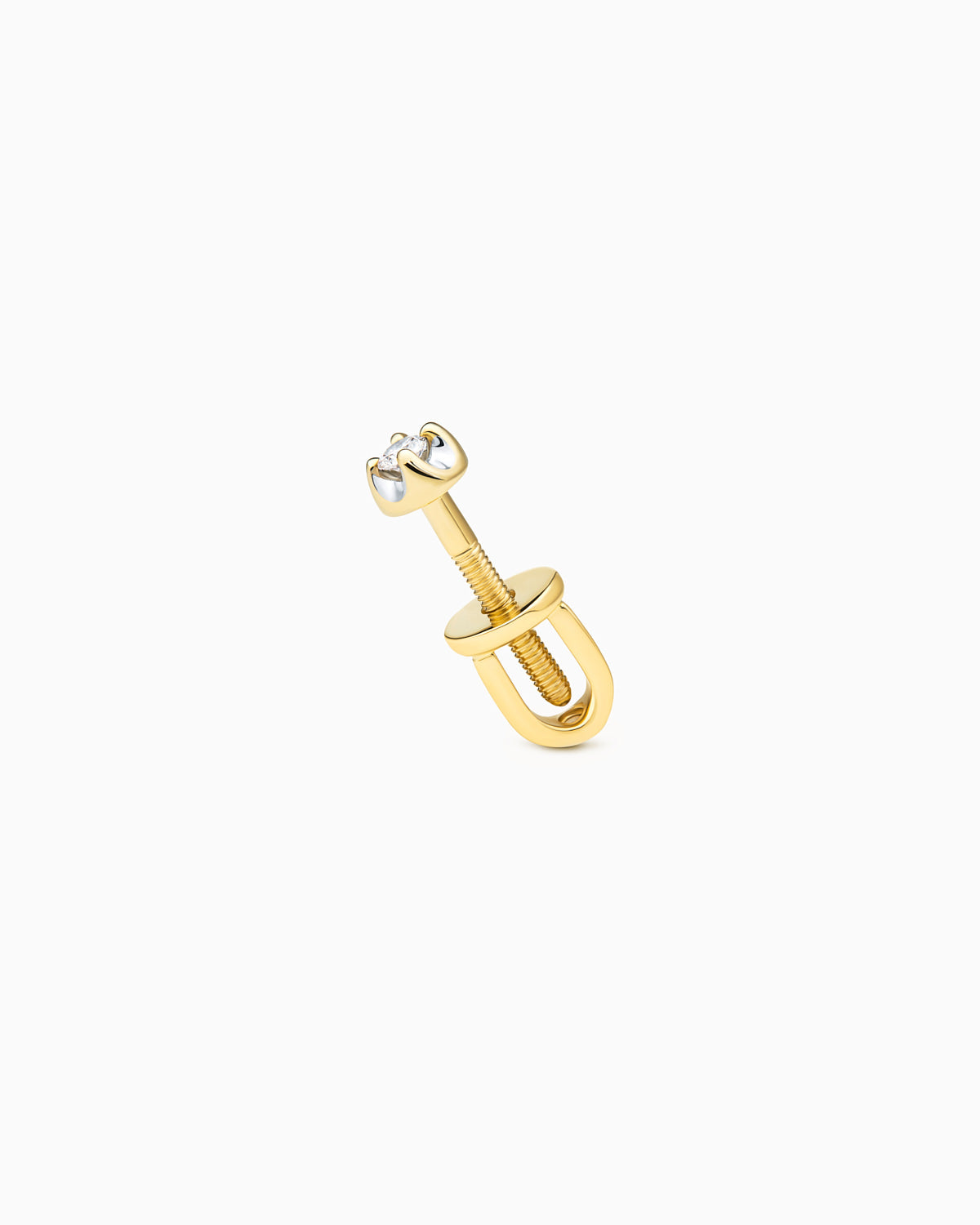 Gold earring with Natural Diamond