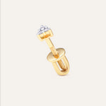 Gold earring with Natural Diamond