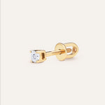 Gold earring with Natural Diamond