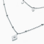 Silver necklace with Cubic Zirconia