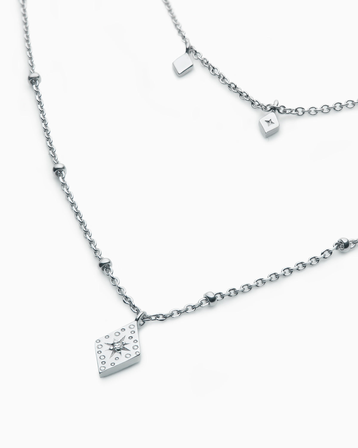 Silver necklace with Cubic Zirconia