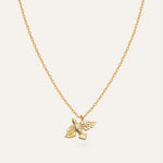 14KT Gold Plated necklace with Cubic Zirconia