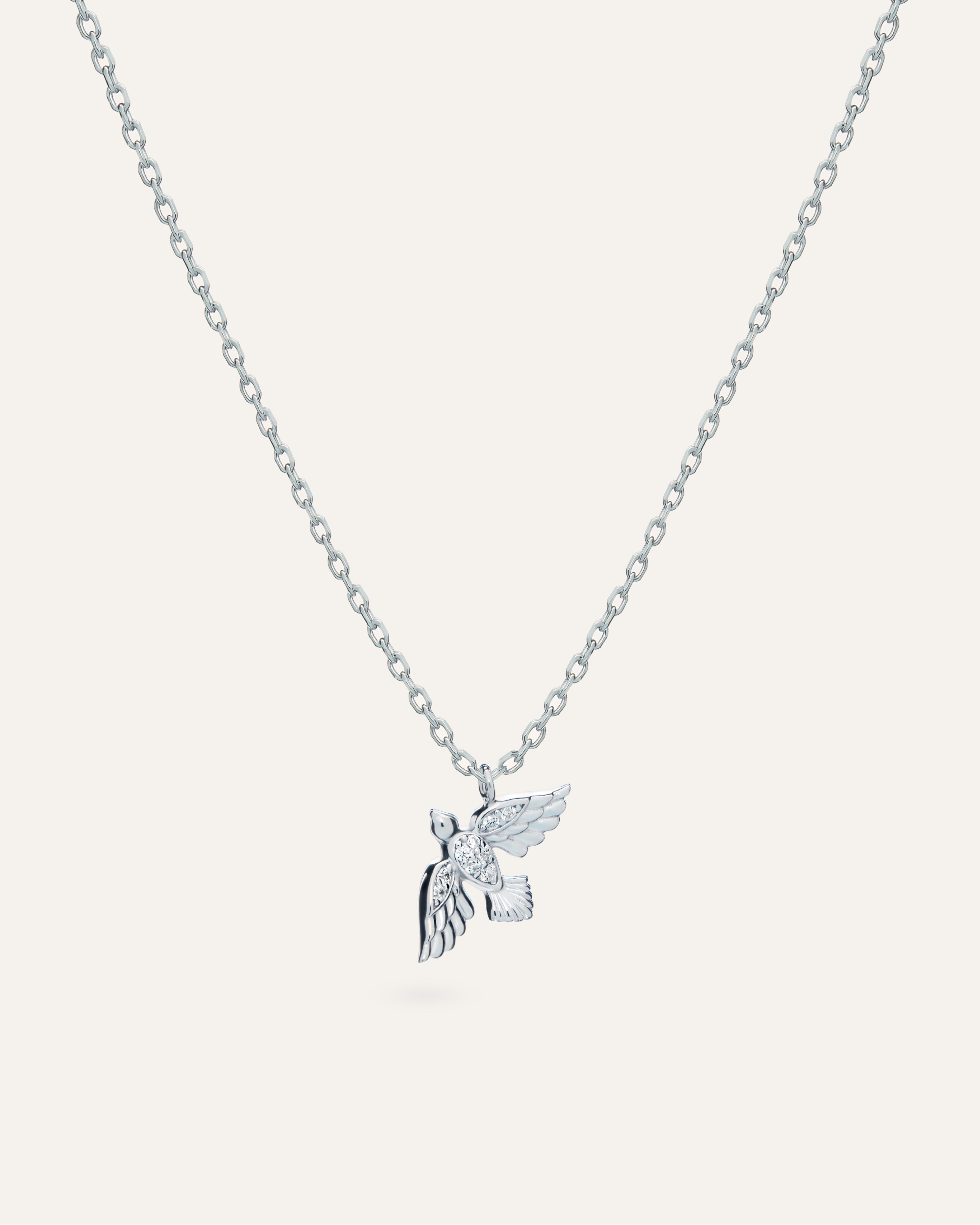 Silver necklace with Cubic Zirconia