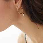 14KT Gold Plated earring with Cubic Zirconia