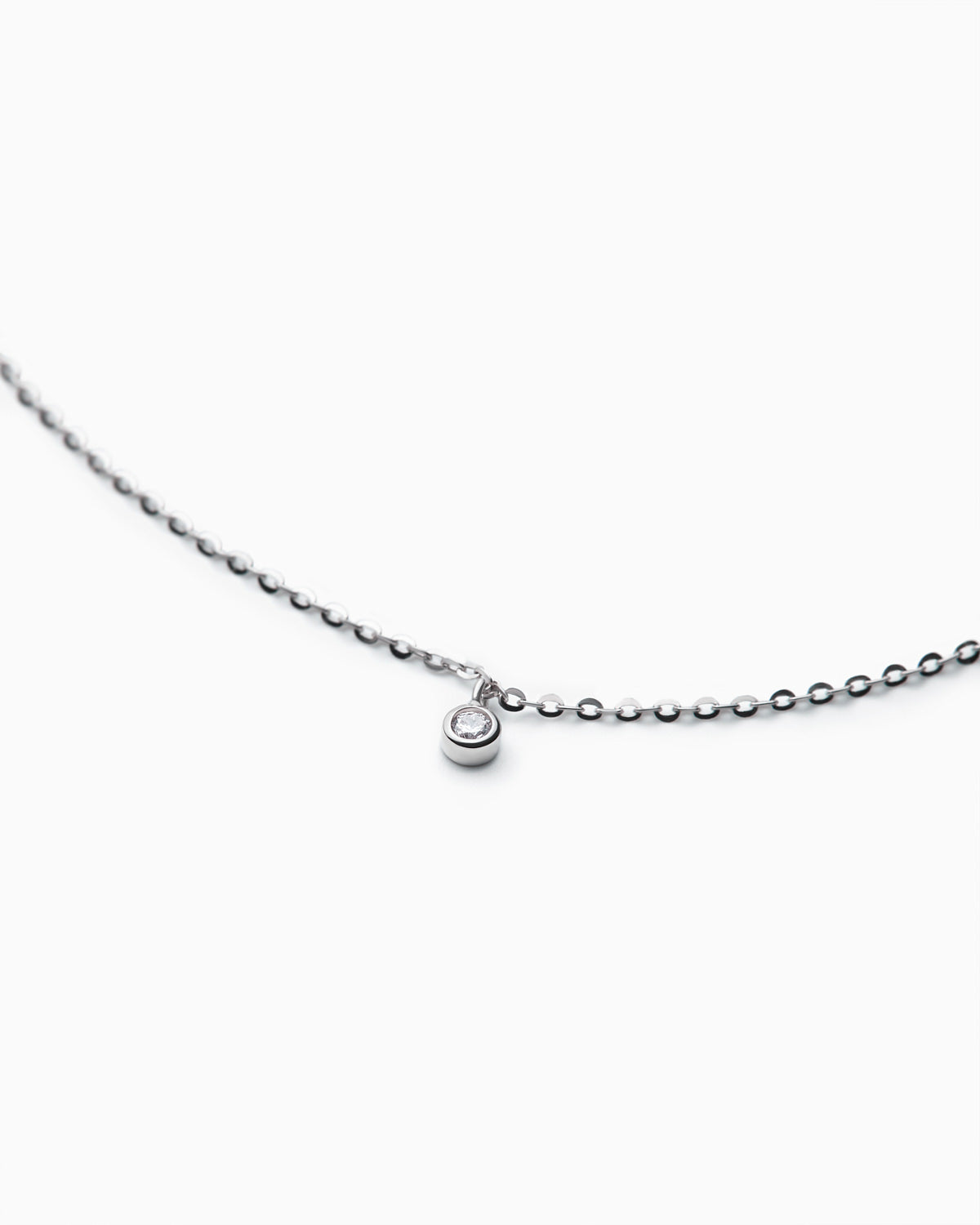 Silver necklace with Cubic Zirconia