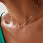 Silver necklace with Cubic Zirconia