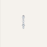 Silver earring with Cubic Zirconia