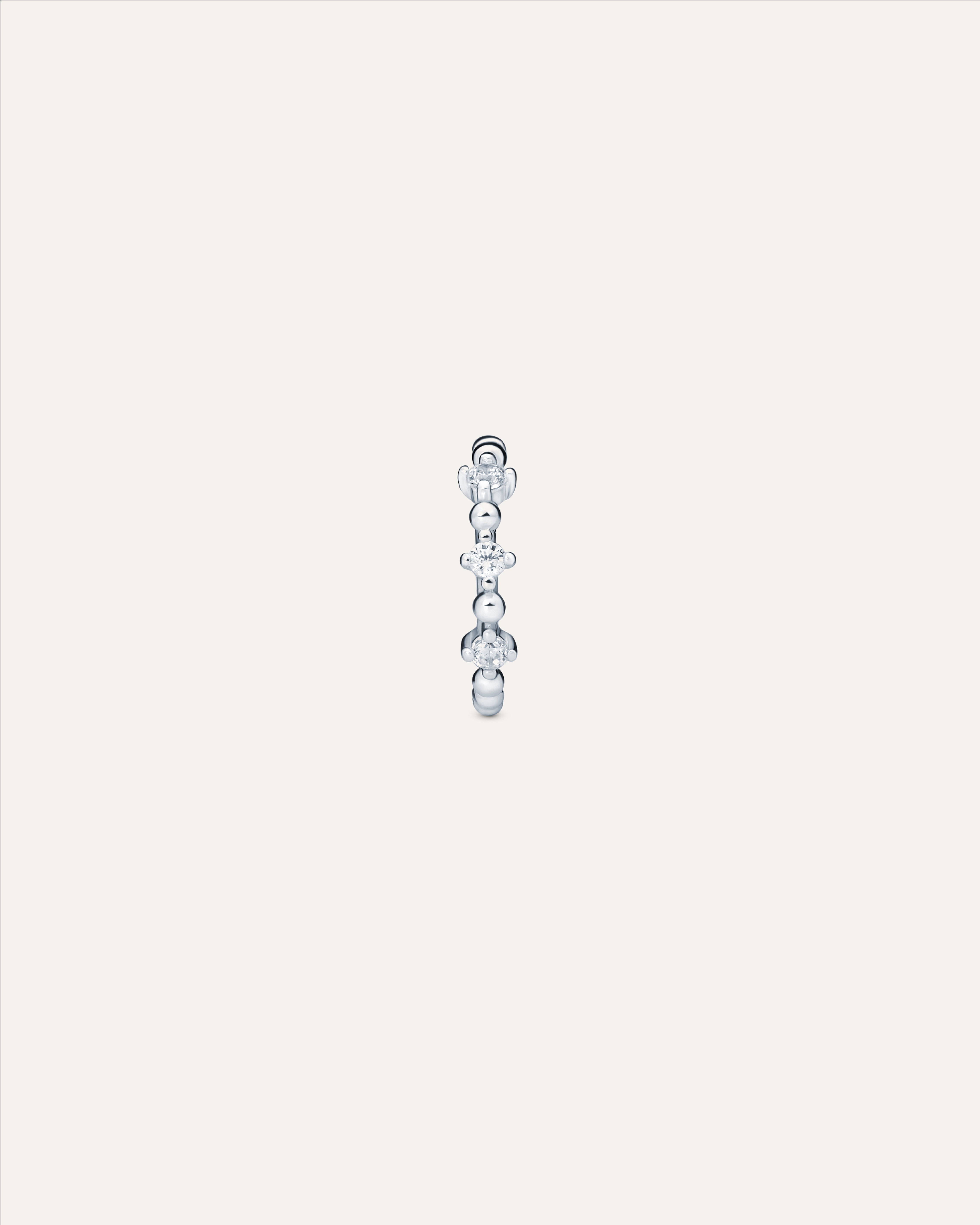 Silver earring with Cubic Zirconia