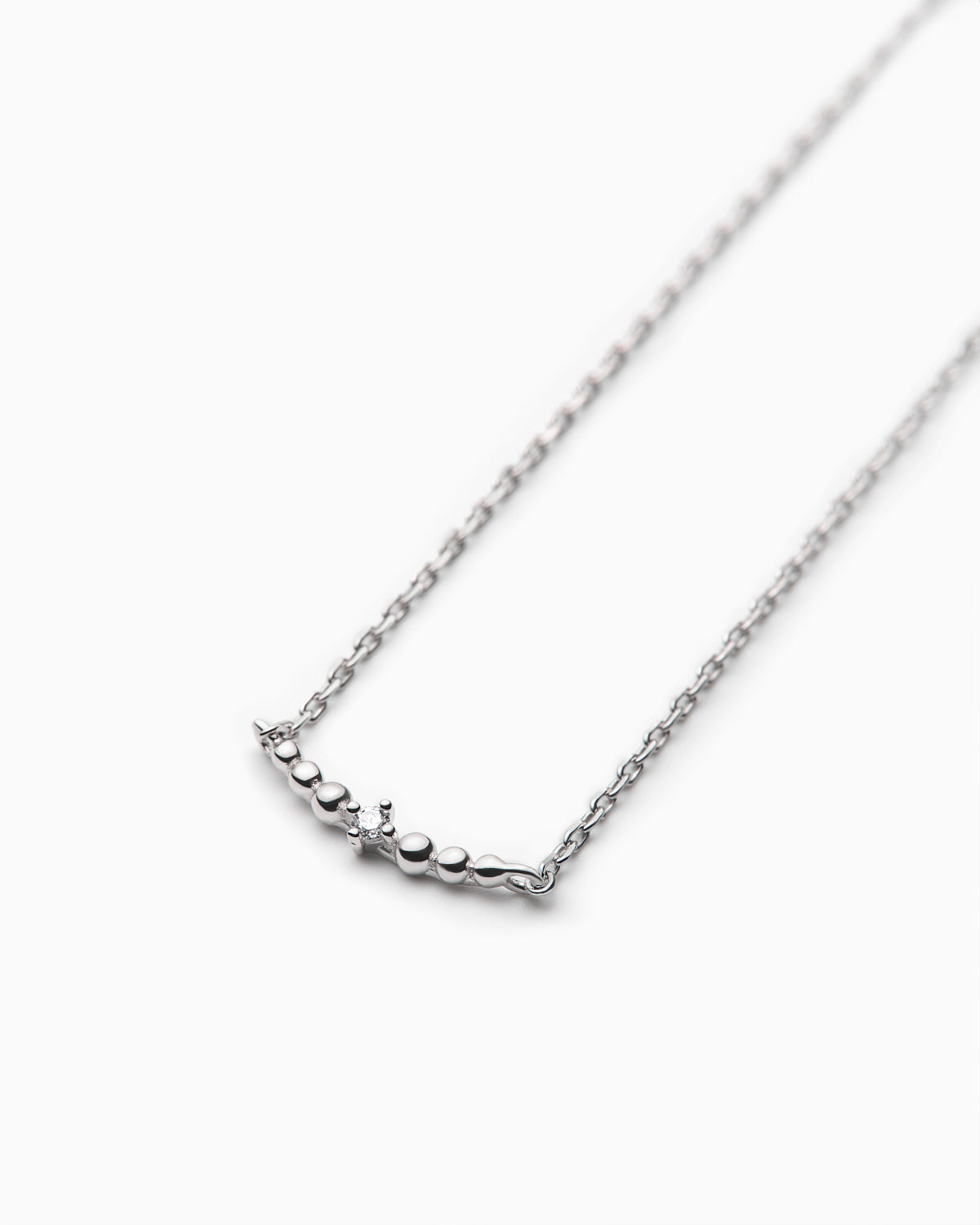 Silver necklace with Cubic Zirconia