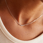 Silver necklace with Cubic Zirconia