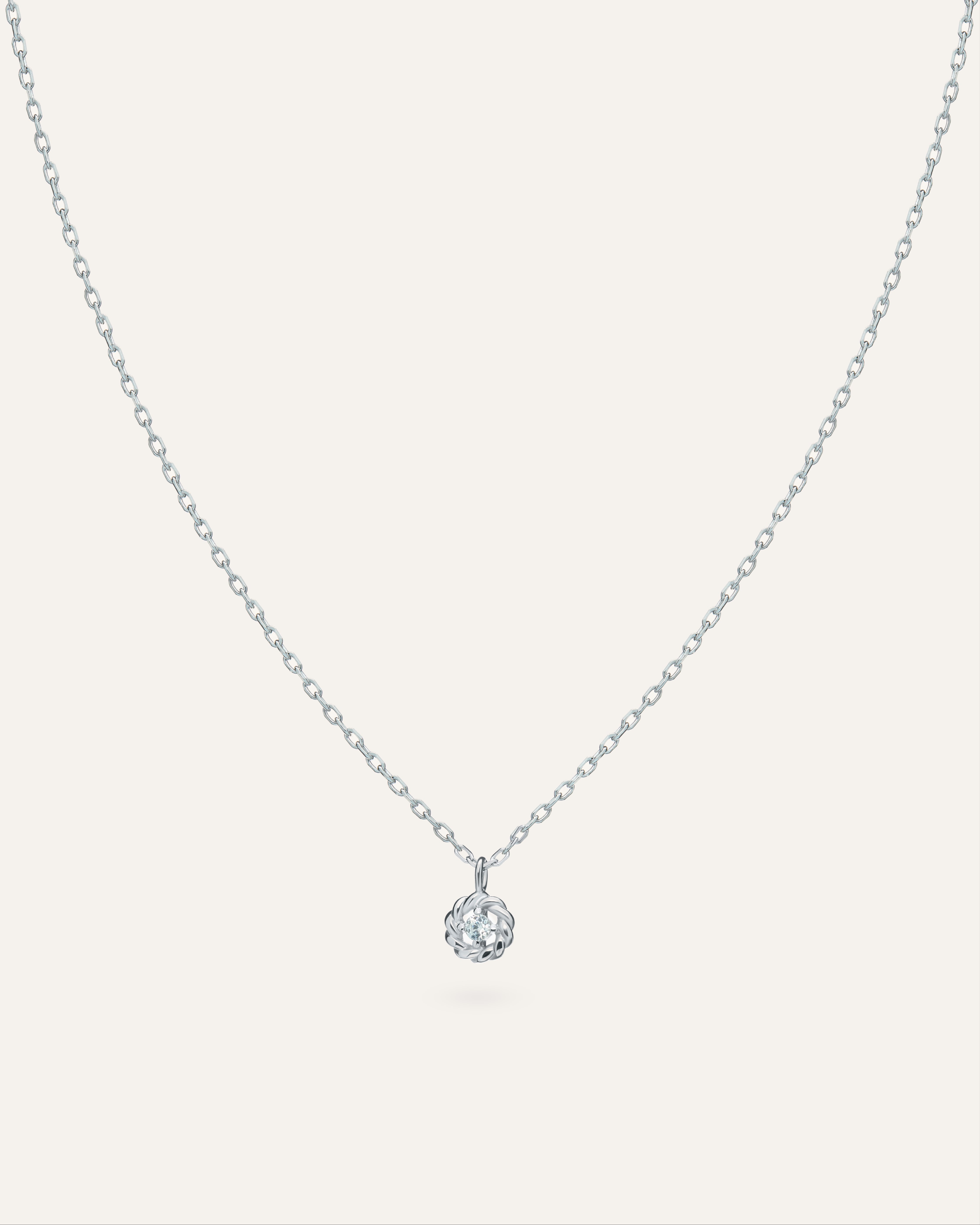 Silver necklace with Cubic Zirconia