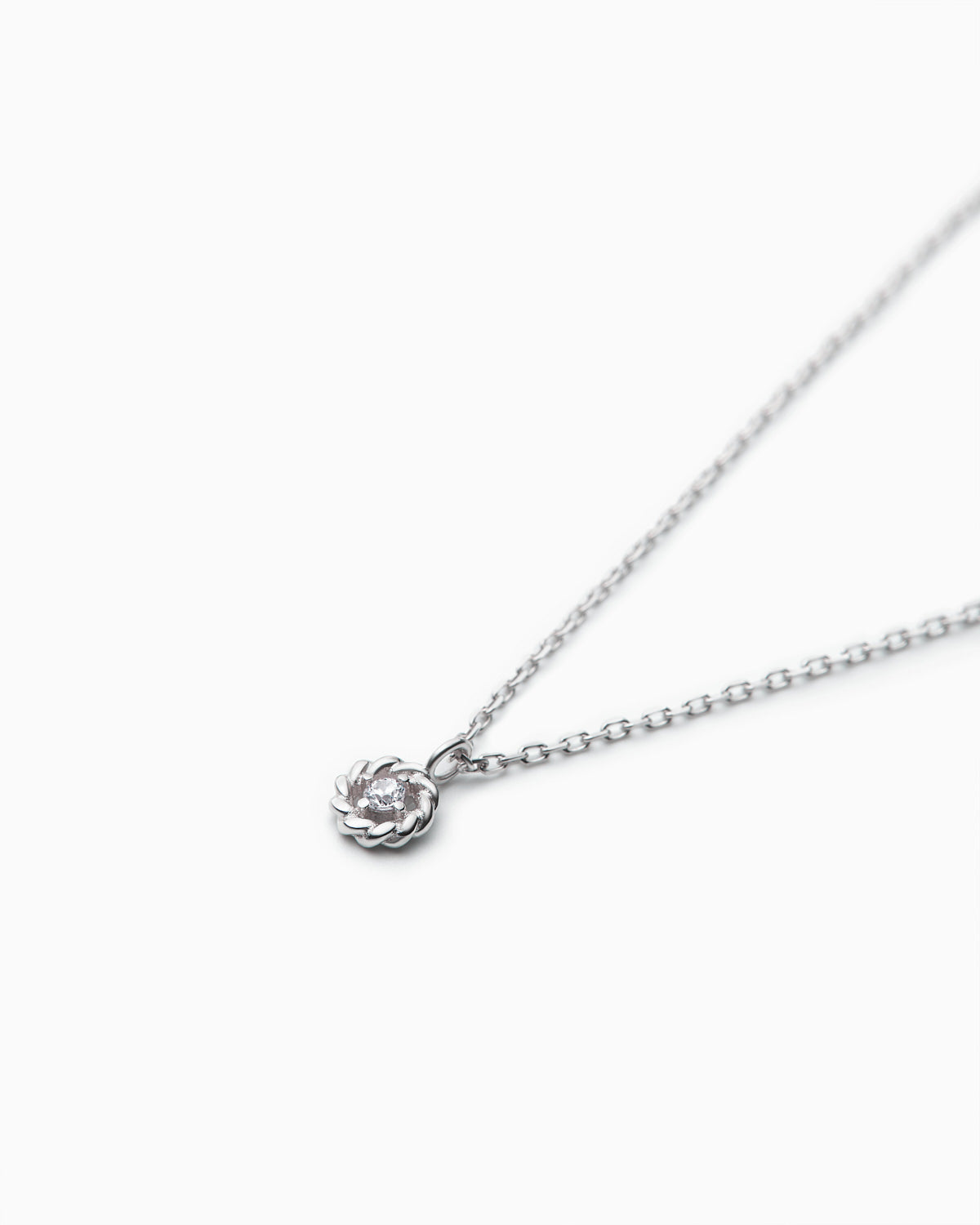 Silver necklace with Cubic Zirconia