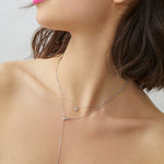 Silver necklace with Cubic Zirconia