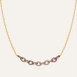 14KT Gold Plated necklace with Cubic Zirconia