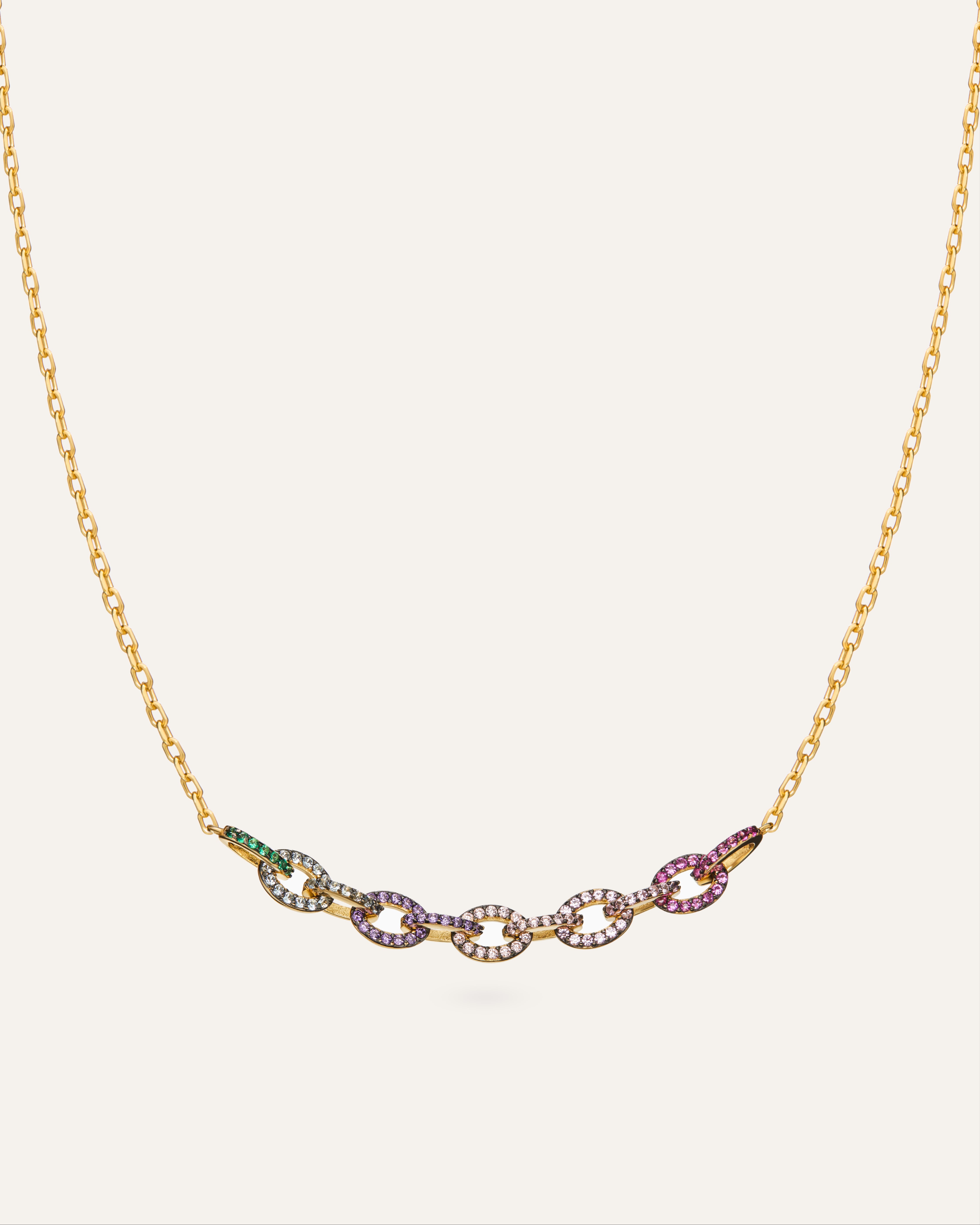 14KT Gold Plated necklace with Cubic Zirconia