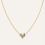 14KT Gold Plated necklace with Cubic Zirconia