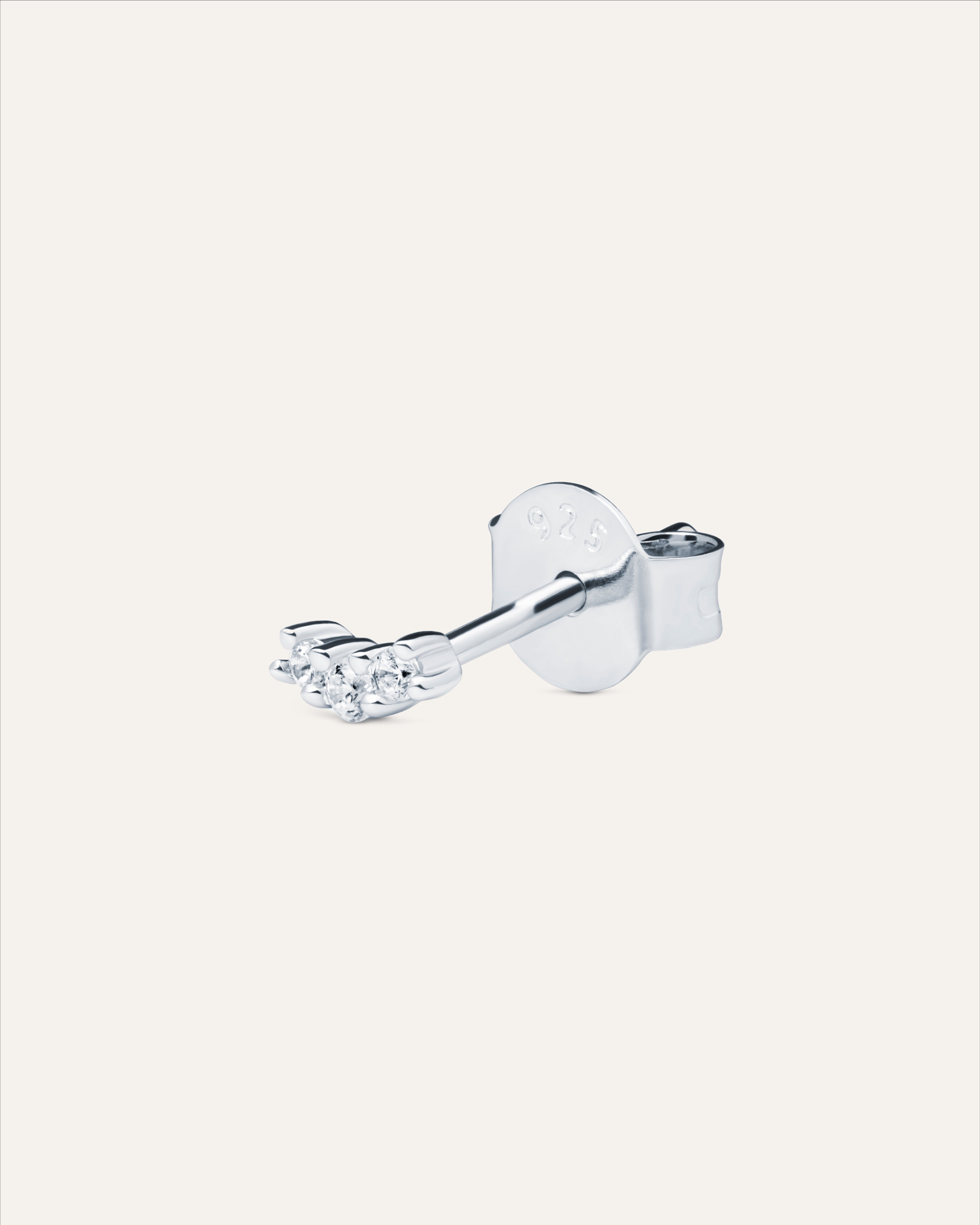 Silver earring with Cubic Zirconia