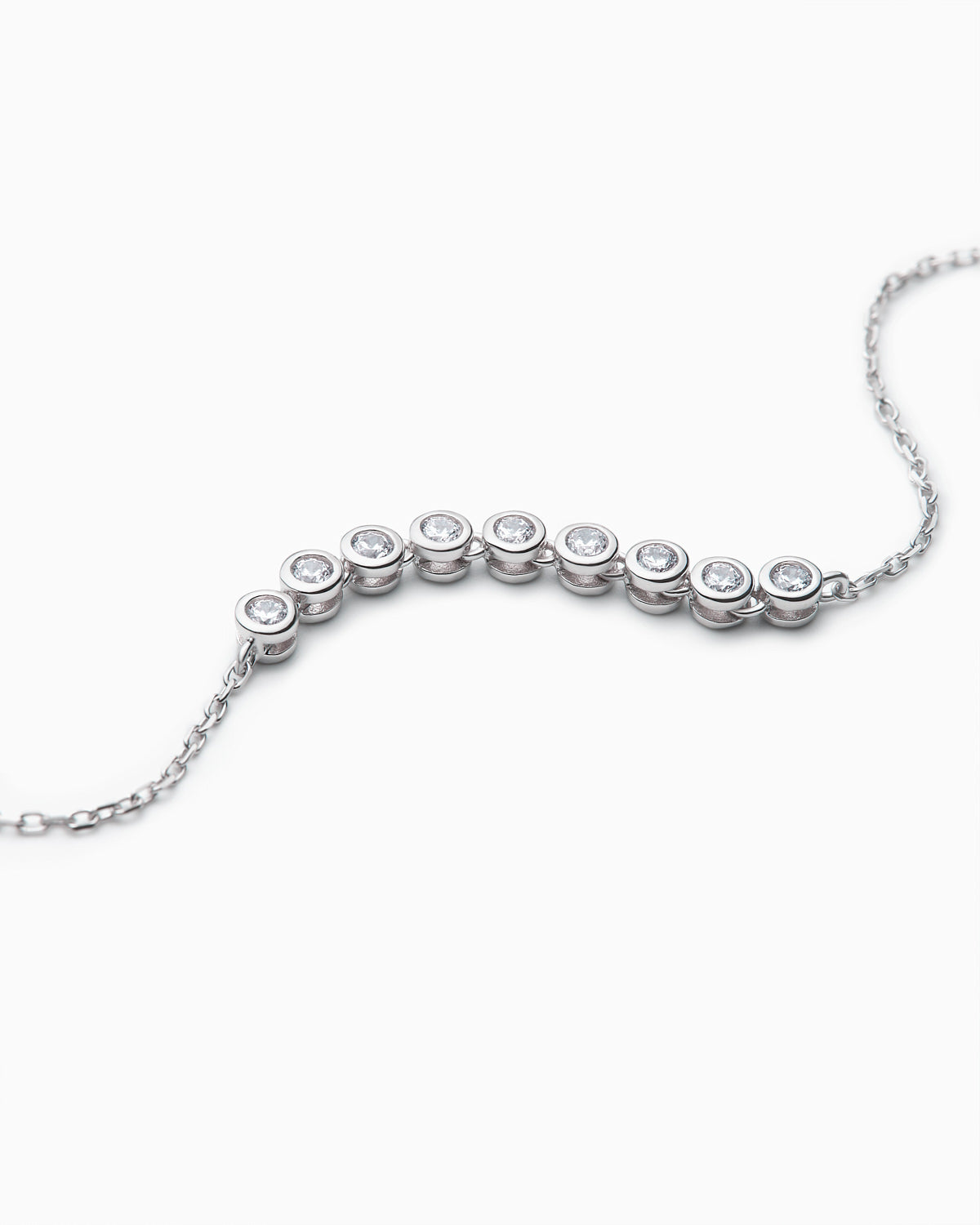 Silver necklace with Cubic Zirconia