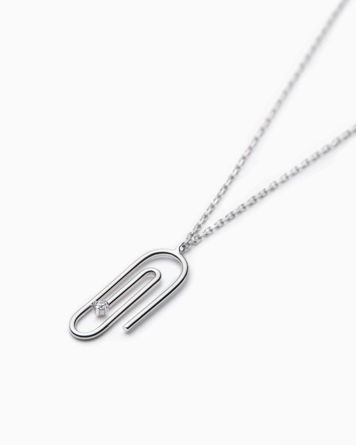 Silver necklace with Cubic Zirconia