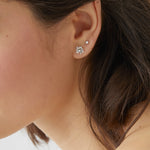 Silver earring with Cubic Zirconia