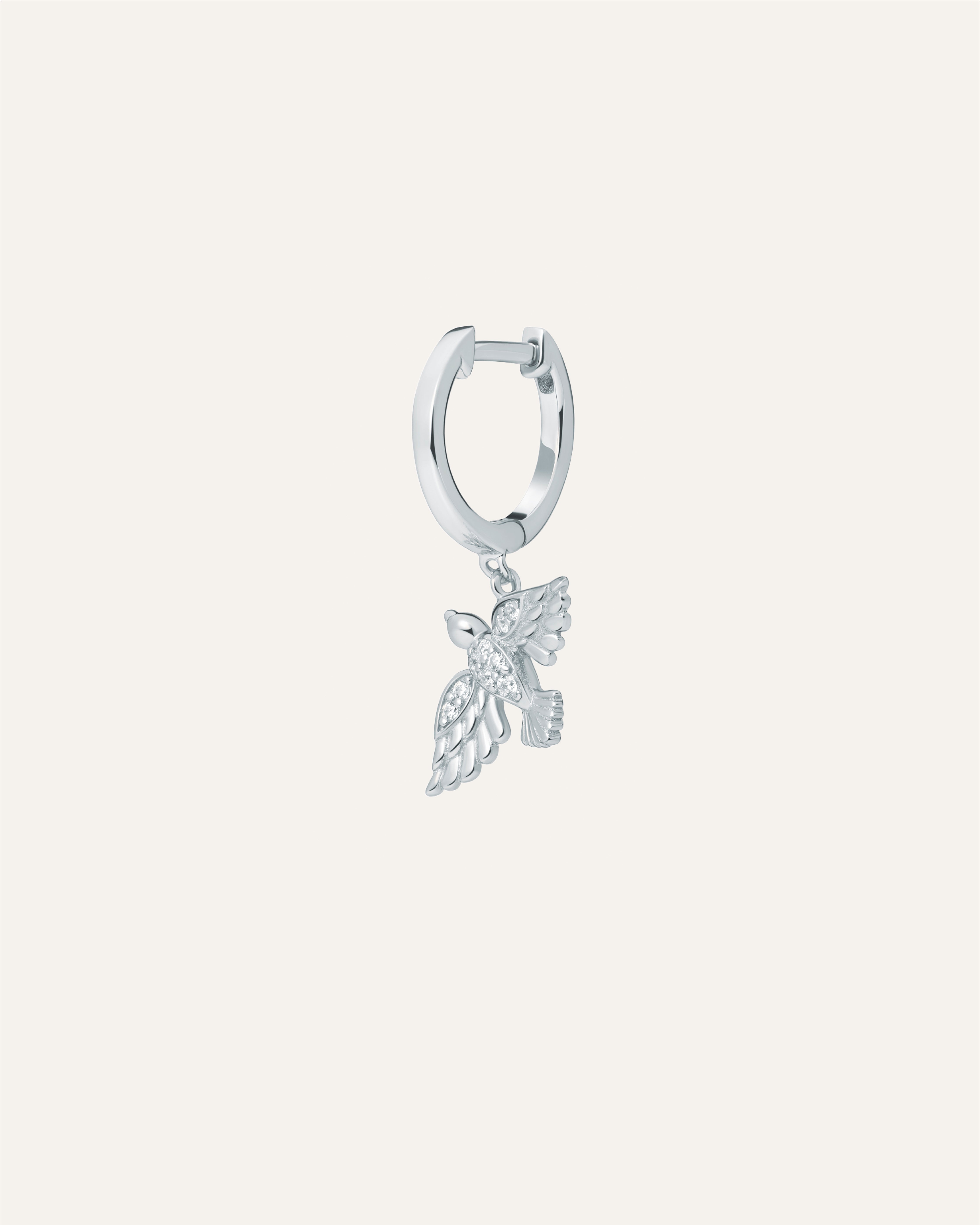 Silver earring with Cubic Zirconia