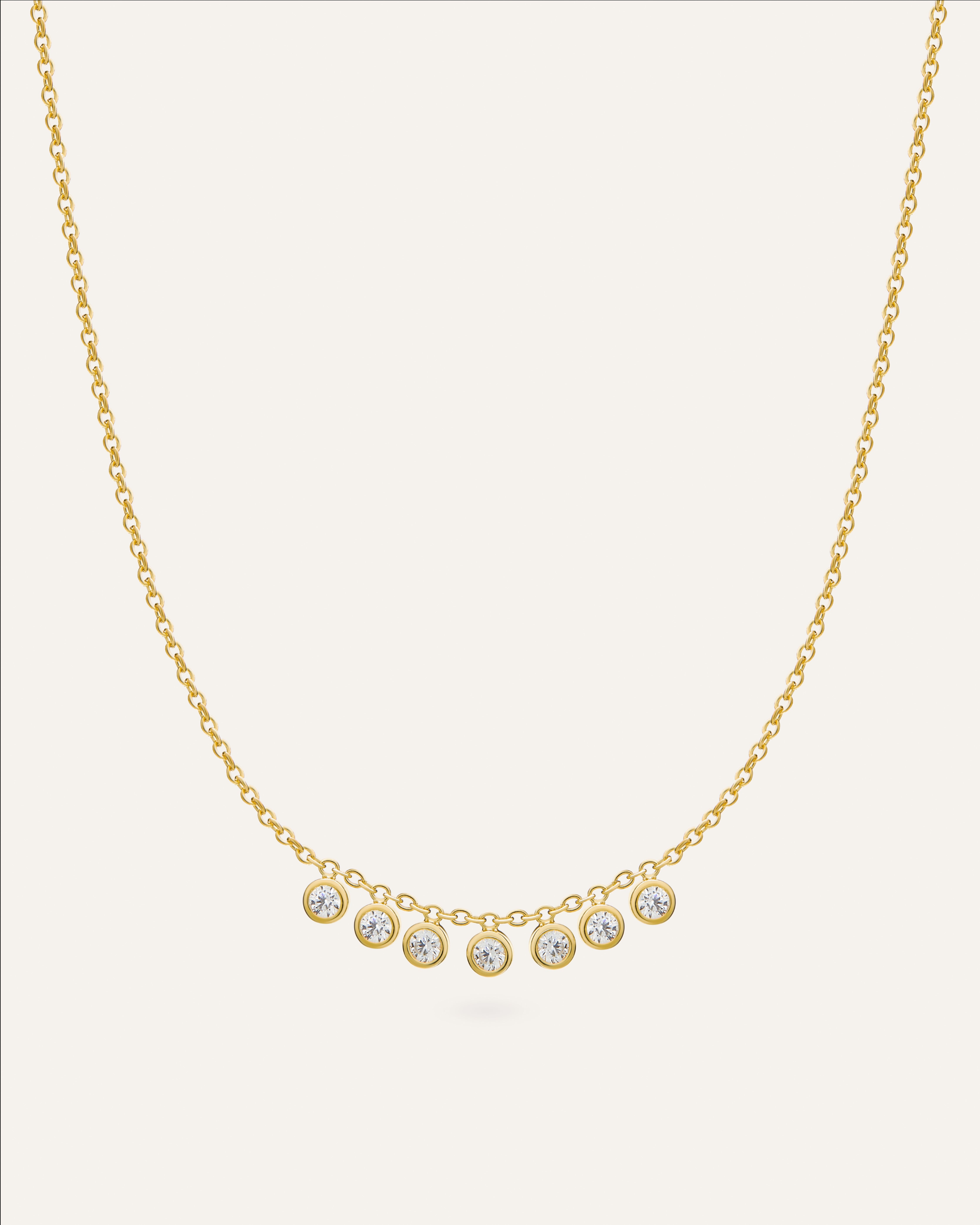 14KT Gold Plated necklace with Cubic Zirconia