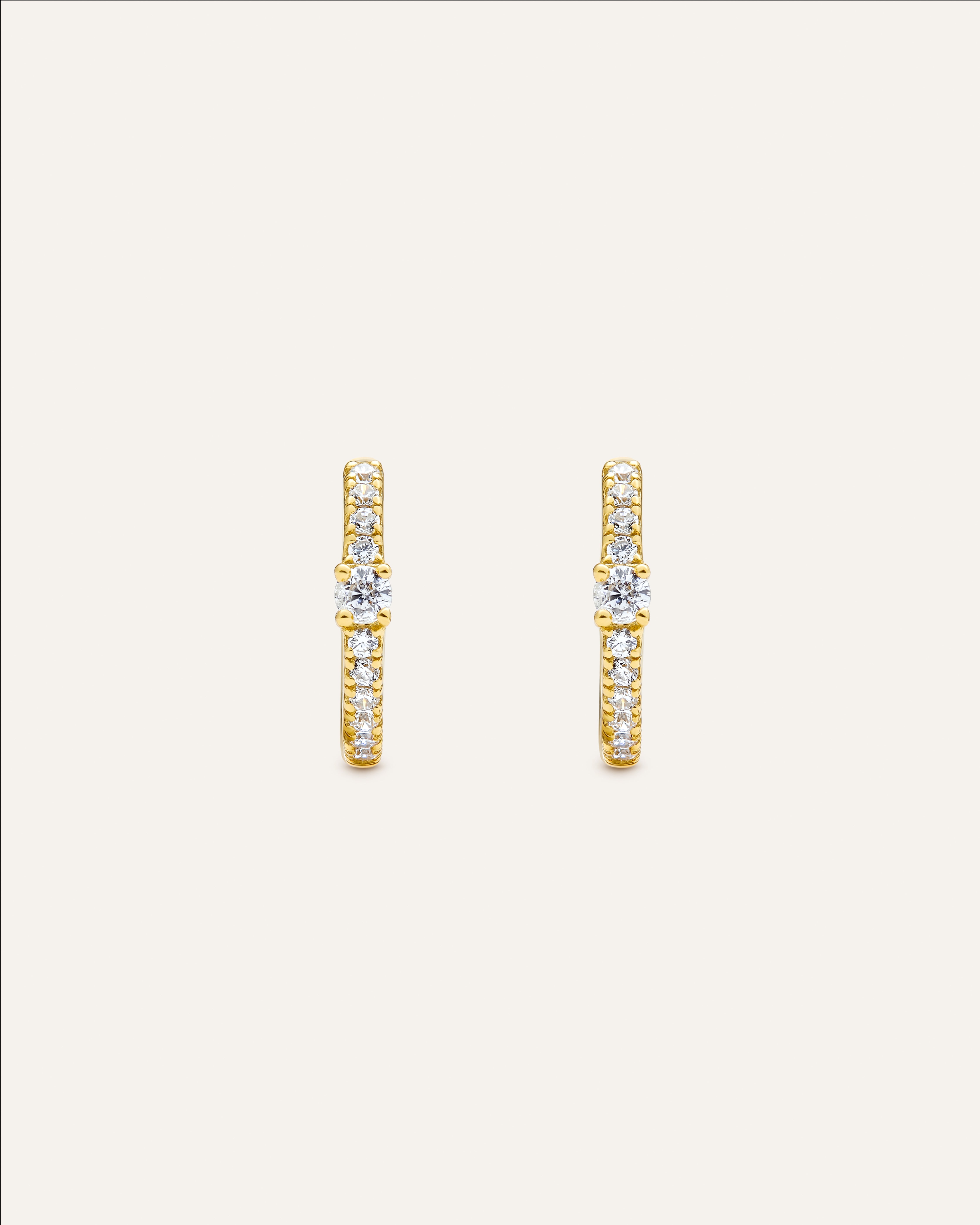 14KT Gold Plated earring with Cubic Zirconia